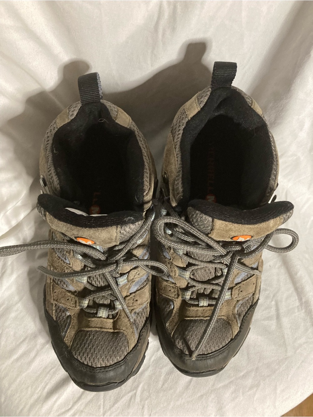 Merrell Brown and Gray Kids Trail Sneakers